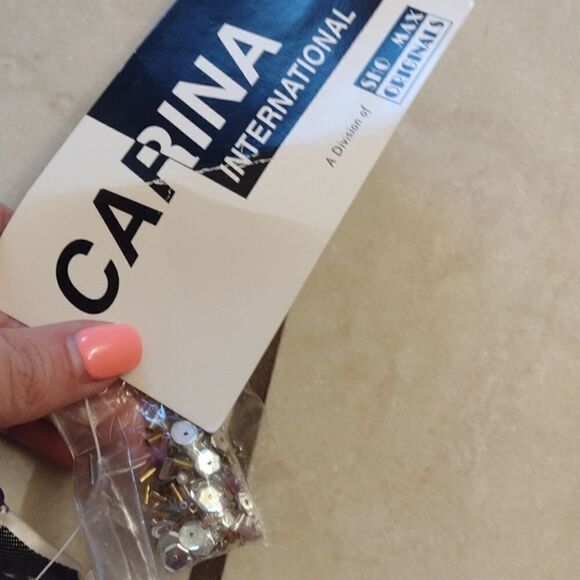 Carina Purple Silk beaded halter minidress halter top sparkle purple silver S - Picture 11 of 15